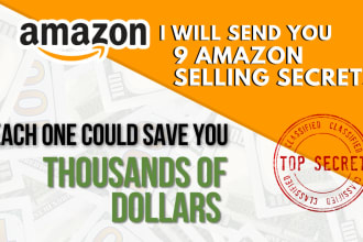 send you 9 amazon selling secrets