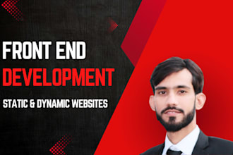 front end web developer, i will do front end development