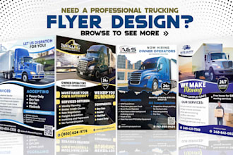 design dispatch trucking transport flyer