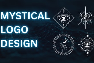 create sacred geometry spiritual mandala and mystical logo design