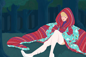 create a digital illustration for a childrens book
