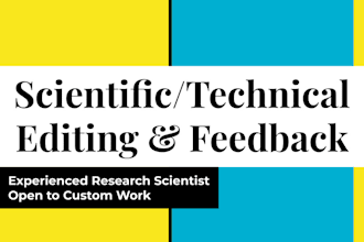 proofread and edit your scientific and technical manuscripts