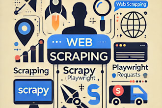 do web scraping using scrapy ,playwright,selenium,splash and requests
