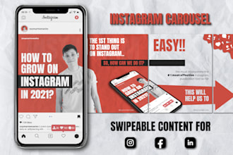 design custom social media carousel posts for your instagram