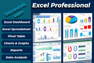 create excel dashboard, data visualization and report