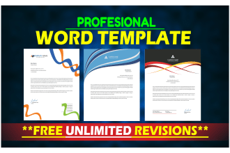 create word proposal template document report letterhead