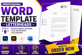 create editable word proposal template report or letterhead