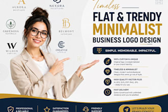 do trendy modern logo design, brand identity and complete branding