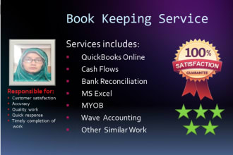 provide bookkeeping service in quick books, wave, xero