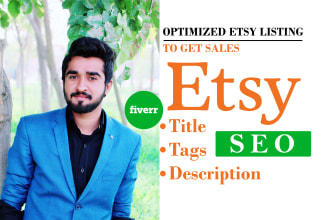 optimize your etsy SEO product title, tags and description