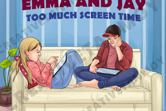 design a great children book cover or ebook cover