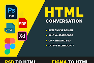 flawless PSD , PDF to responsive bootstrap HTML conversion