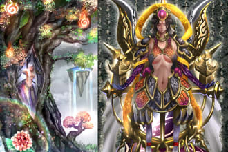 draw your fantasy character digital painting