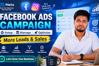 be your facebook ads campaign manager, fb advertisement designer