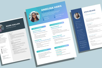 design a professional resume,cv modern design
