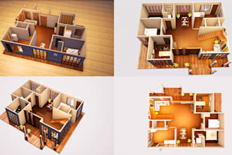 3d floor plan rendering and architectural design