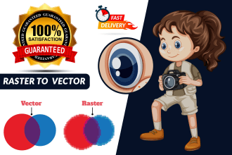 do an image raster to vector within 2 hours