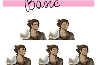 make characters expressions sprites for dialogues