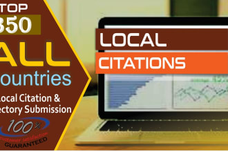 do best 350 local citations, directory submission, backlinks