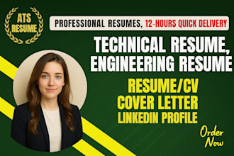 write, edit engineering, technical, trades resume or CV