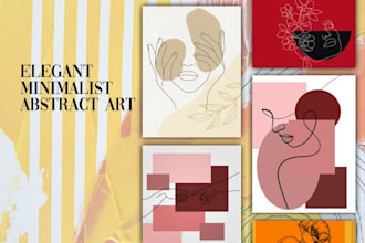 create custom minimalist abstract art