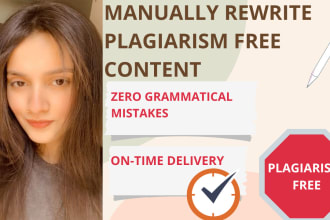manually rewrite, paraphrase plagiarism free article