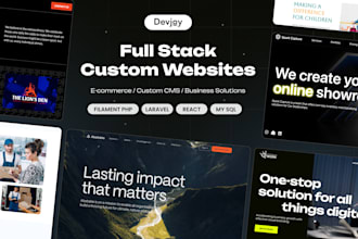 do custom website development, fullstack website development