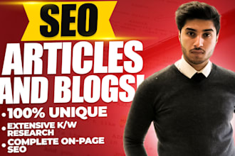 write impressive seo articles and blogs  in 24 hrs