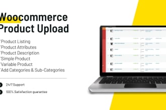 do wordpress data entry and woocommerce product listing