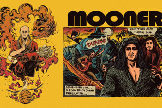 draw a unique vintage comic illustration style