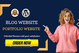 design wordpress blog website and portfolio website