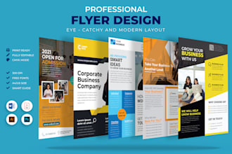 design creative flyer, brochure and marketing materials