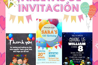 design invitation cards to birthdays or other events