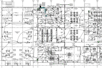 design electrical and lighting floor plan on autocad and revit