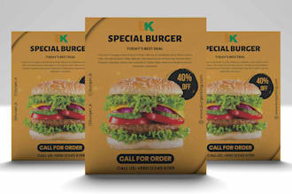 design professional food flyer, restaurant menu and menu card