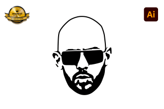 do silhouette face logo and stencil design for you
