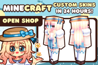 create a custom minecraft skin for you from scratch in 24hrs