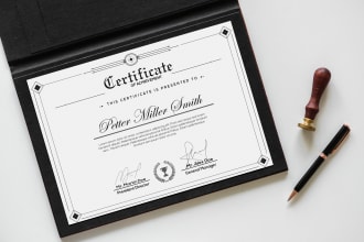create professional diploma, custom certificate design