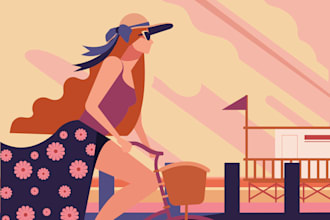 create flat vector illustration