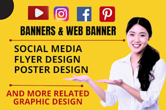 make impressive social media poster or business flyer design