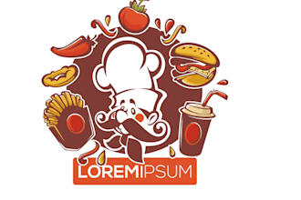 design super food and drink logo in very short time