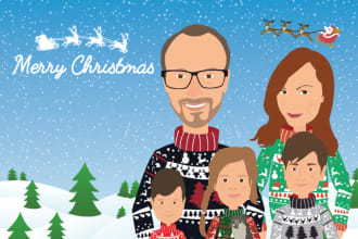 draw you in an ugly christmas sweater christmas card