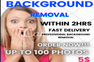do instant background removal for 100 photos within 2hrs