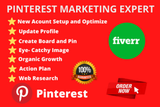 create 550 pins and 50 boards as pinterest marketing manager
