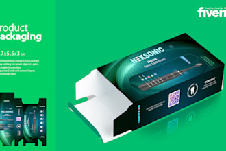 do a pixel perfect packaging and box pouch design