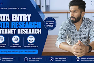 do data entry, data analysis and internet research