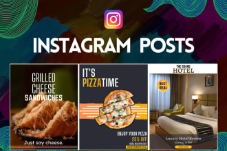 design instagram, facebook, pinterest, posts or ads
