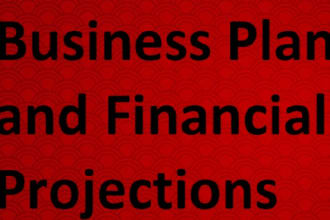 prepare business plan financial projections and business market research tasks