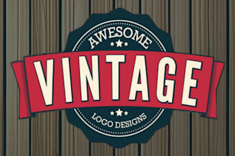 create a vintage retro logo for your brand