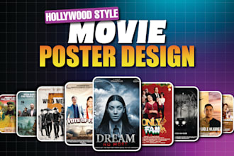 design a professional movie poster and film poster